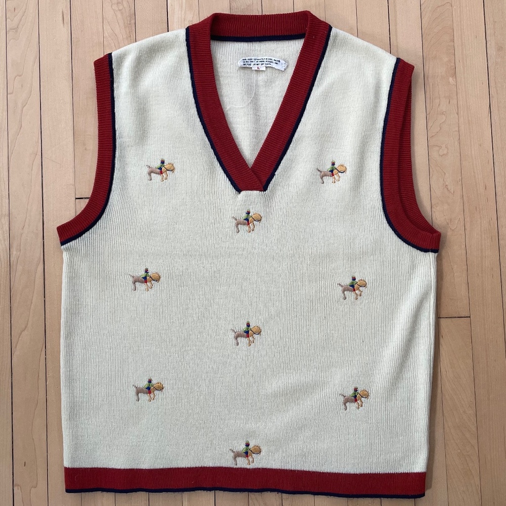 Vintage Horse Embroidered Vest